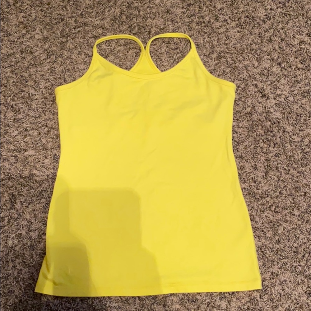 Lululemon Solid Yellow Power Y Tank